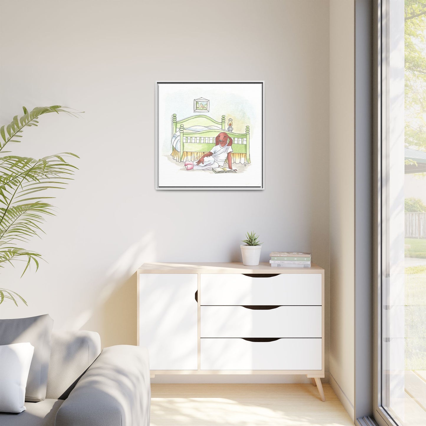Dogi Fun Matte Canvas Framed