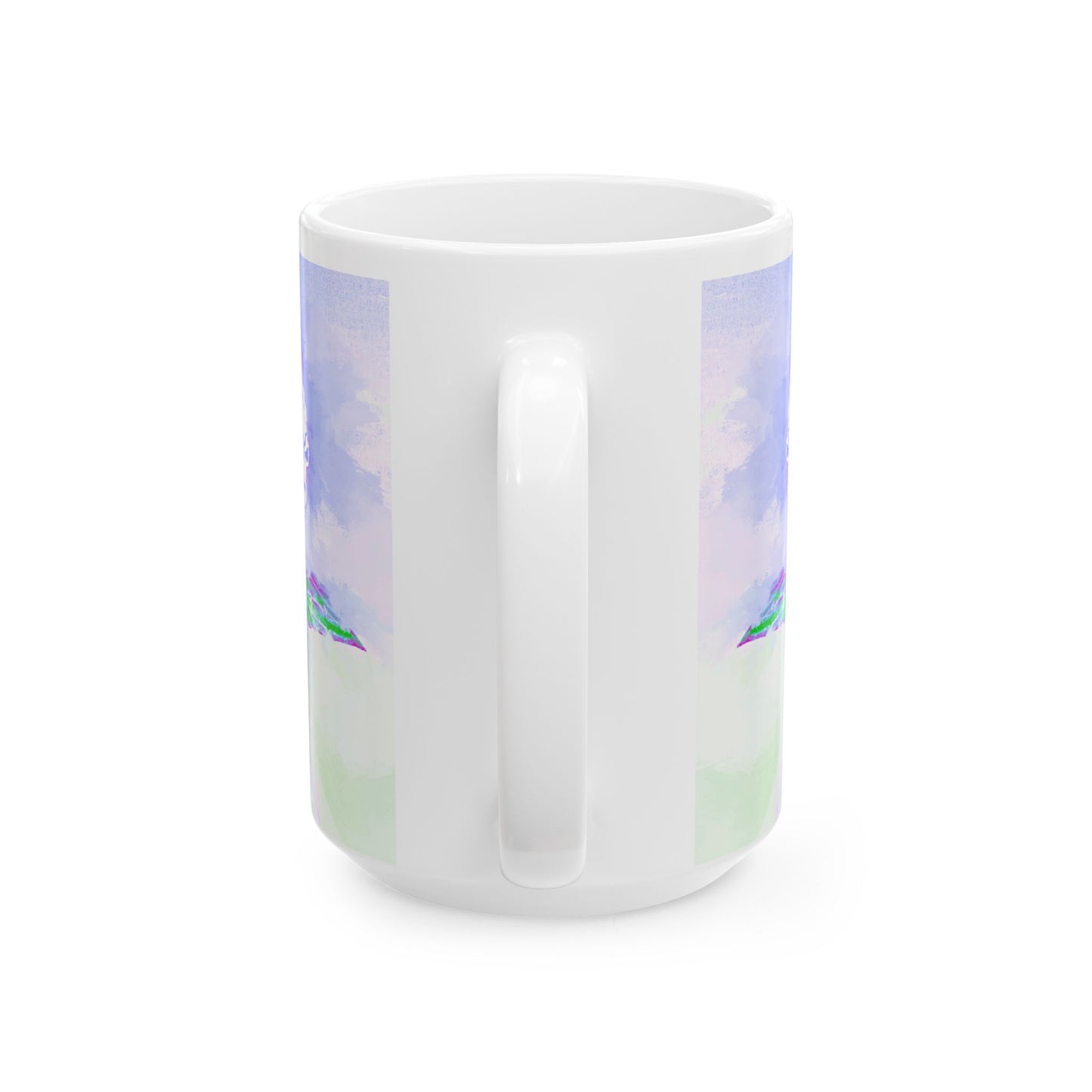 Zinnia Color Splash Mug Periwinkle “Dare to Live”
