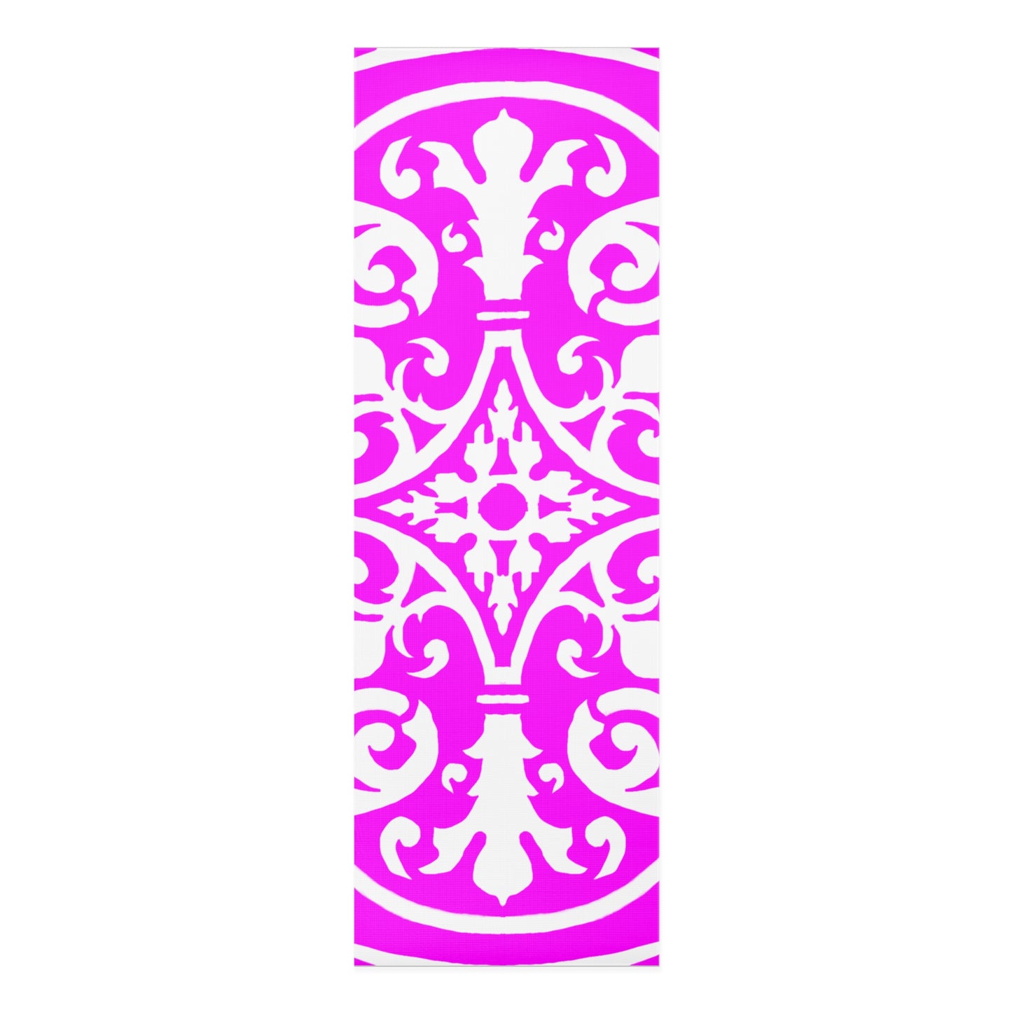 Scrollwork Exercise Mat Hot Pink