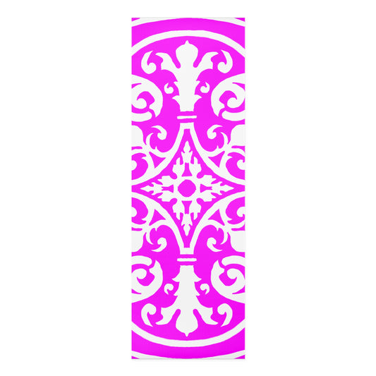 Scrollwork Exercise Mat Hot Pink