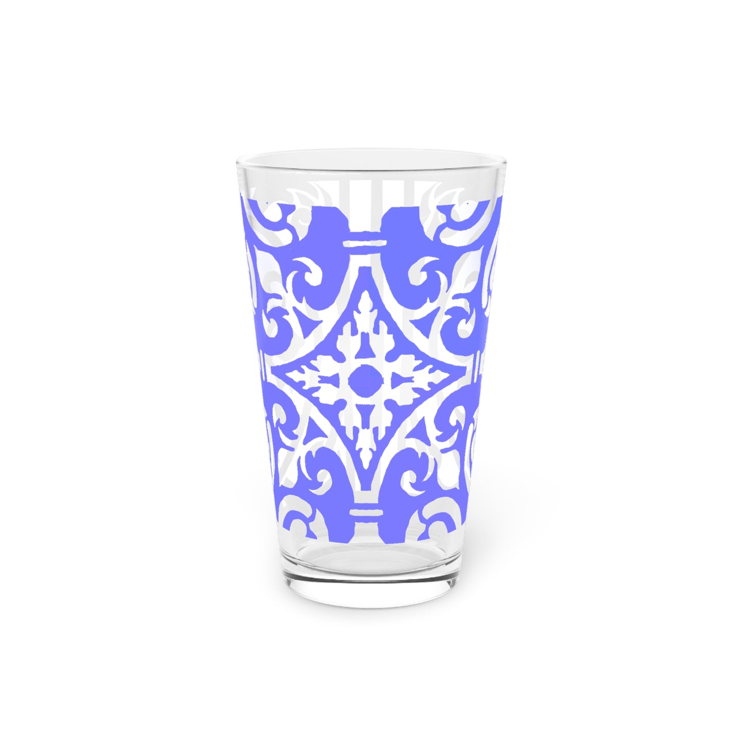 Scrollwork Pint Glass Lilac