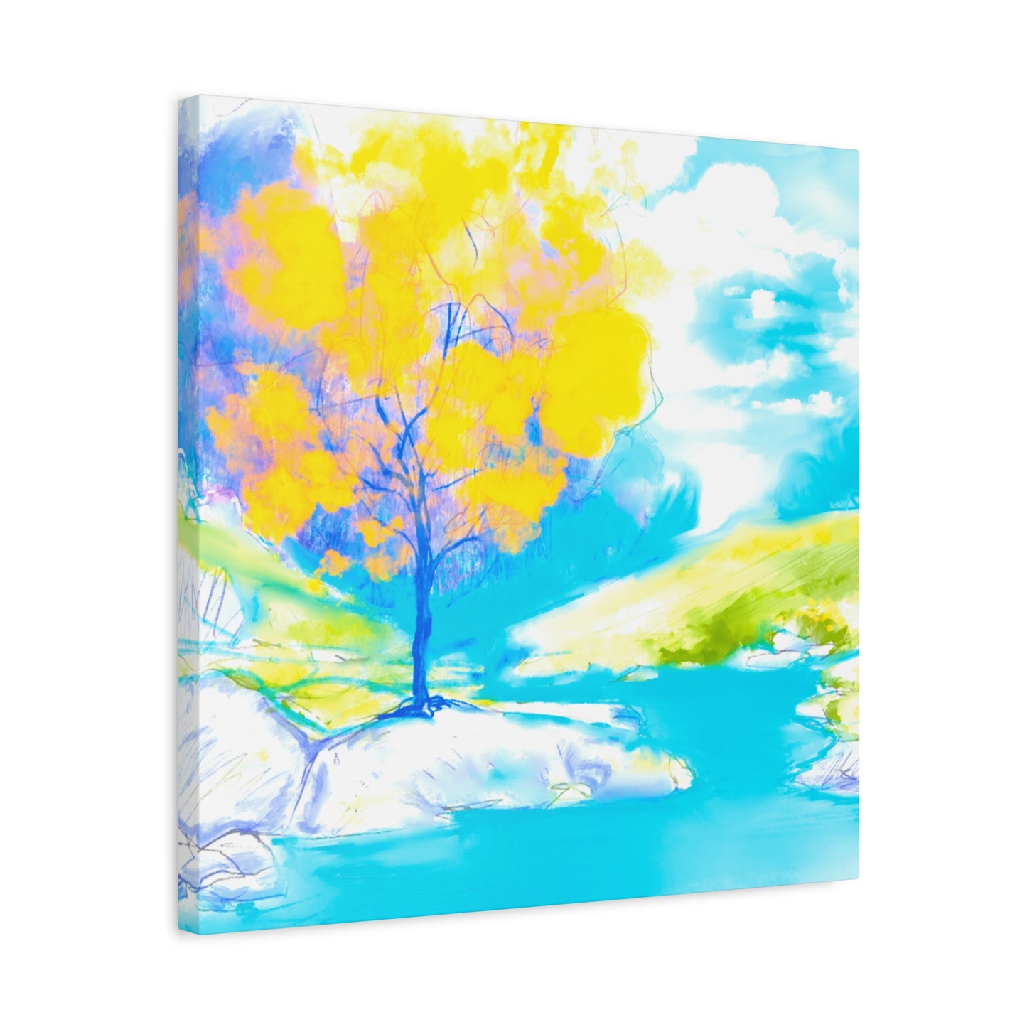 Joyful Landscape Matte Canvas, Stretched, 1.25"