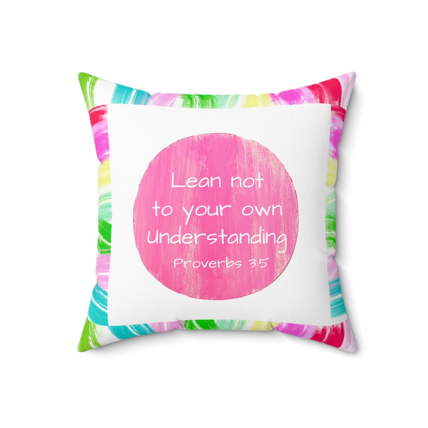 Mega Dot Polyester Square Pillow Lean not to your own understanding Polka Dot