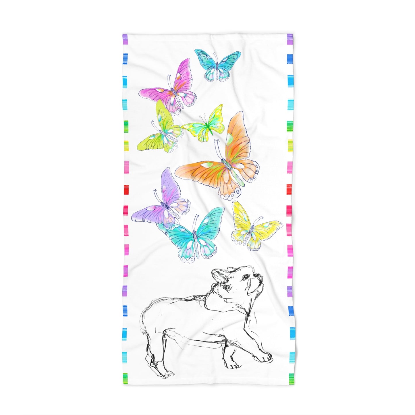 Dogi Butterfly Flutter Beach or Bathroom Towel
