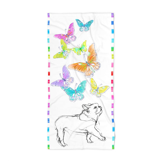 Dogi Butterfly Flutter Beach or Bathroom Towel