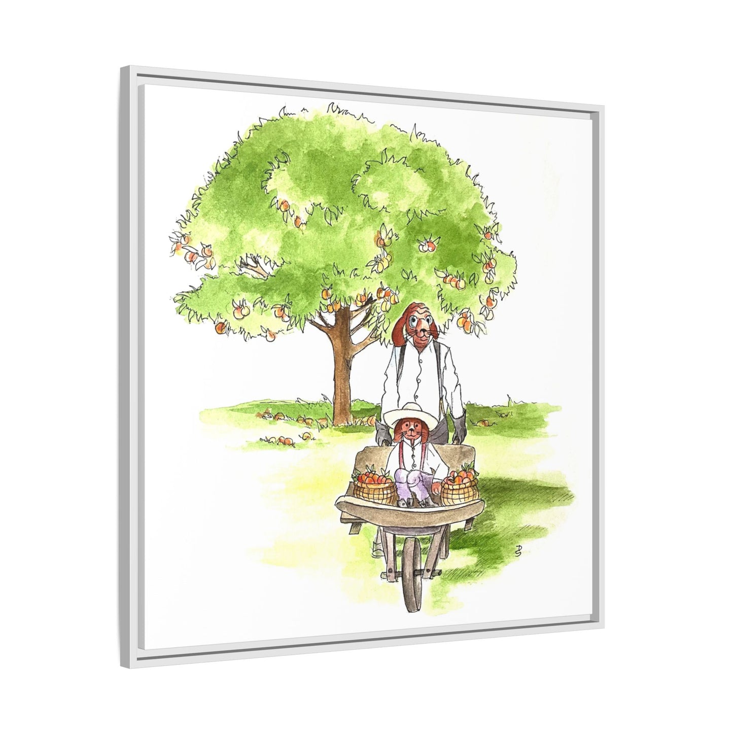 Dogi Fun Matte Canvas Framed