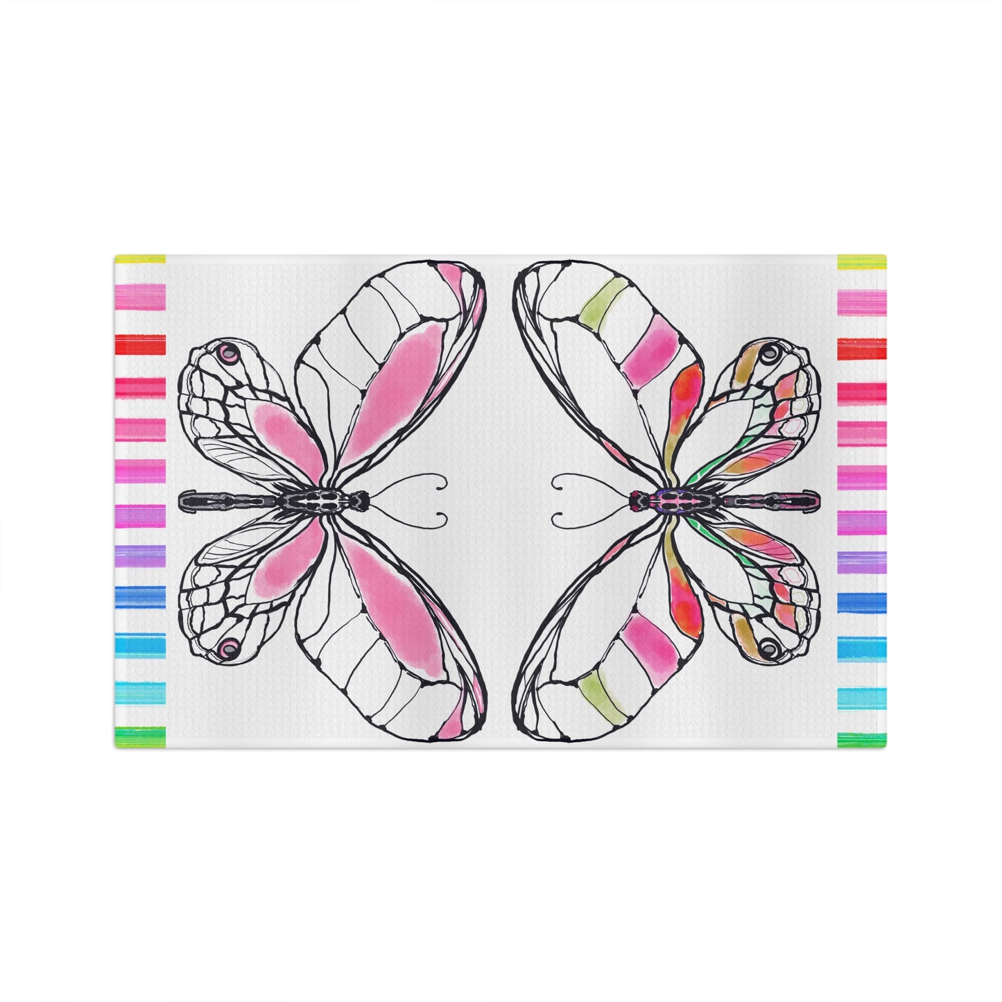Flutterstripe Microfiber Tea Towel
