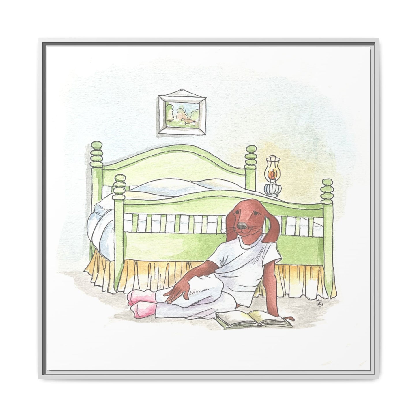 Dogi Fun Matte Canvas Framed
