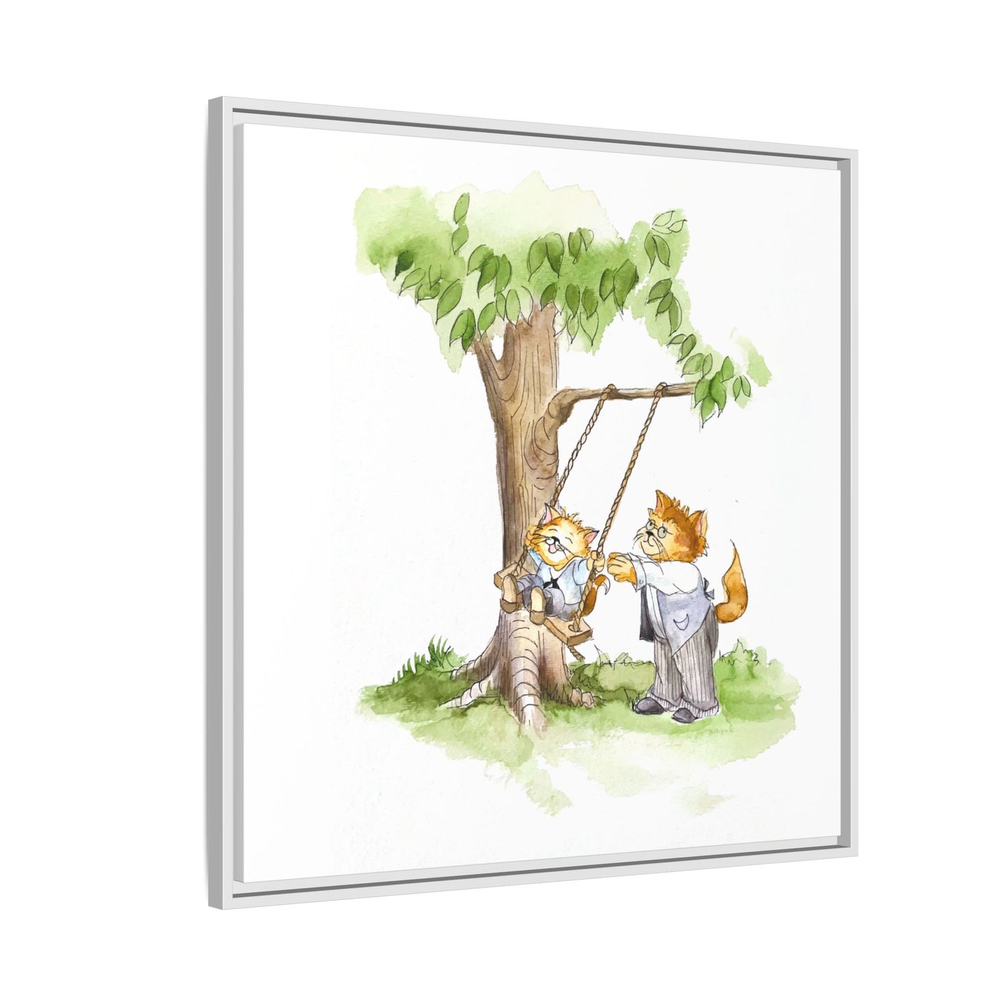 Kitty Fun Matte Canvas Framed