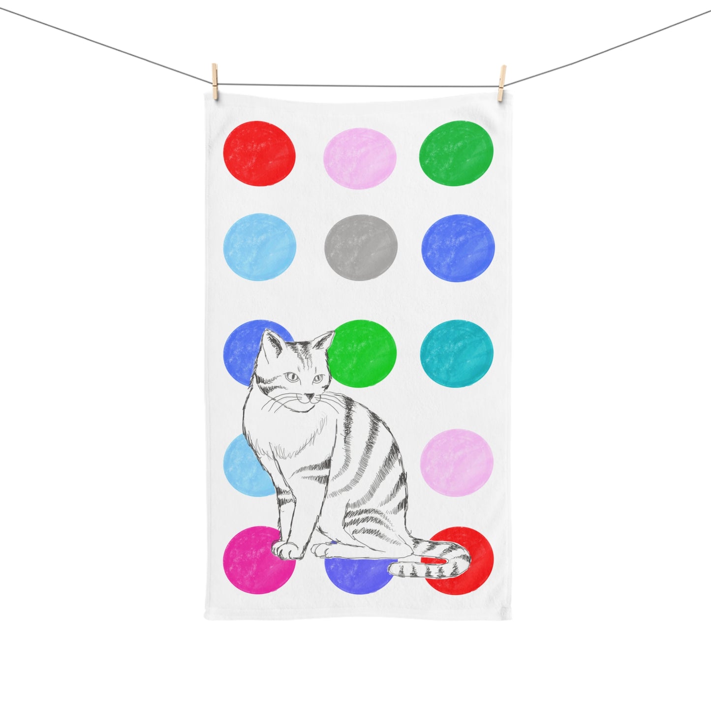 Kitty Fun Hand Towel Multi-Color
