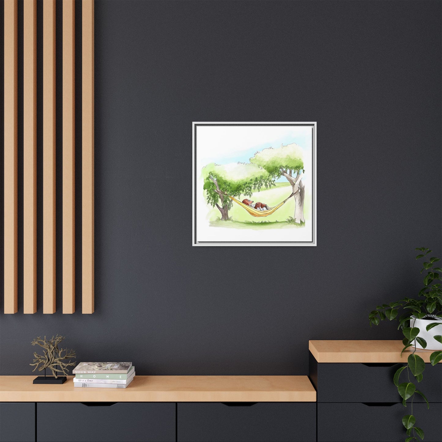 Dogi Fun Matte Canvas Framed