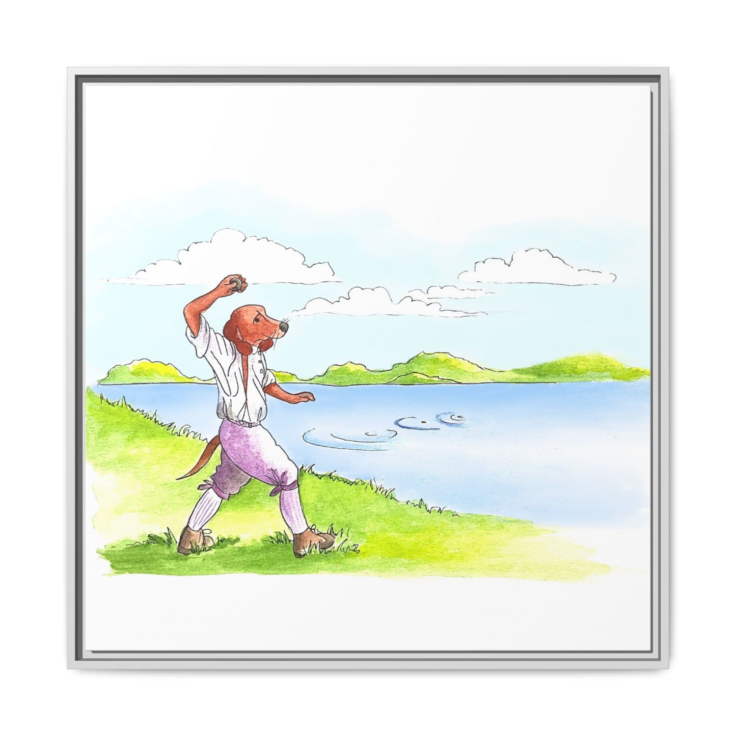 Dogi Fun Matte Canvas Framed