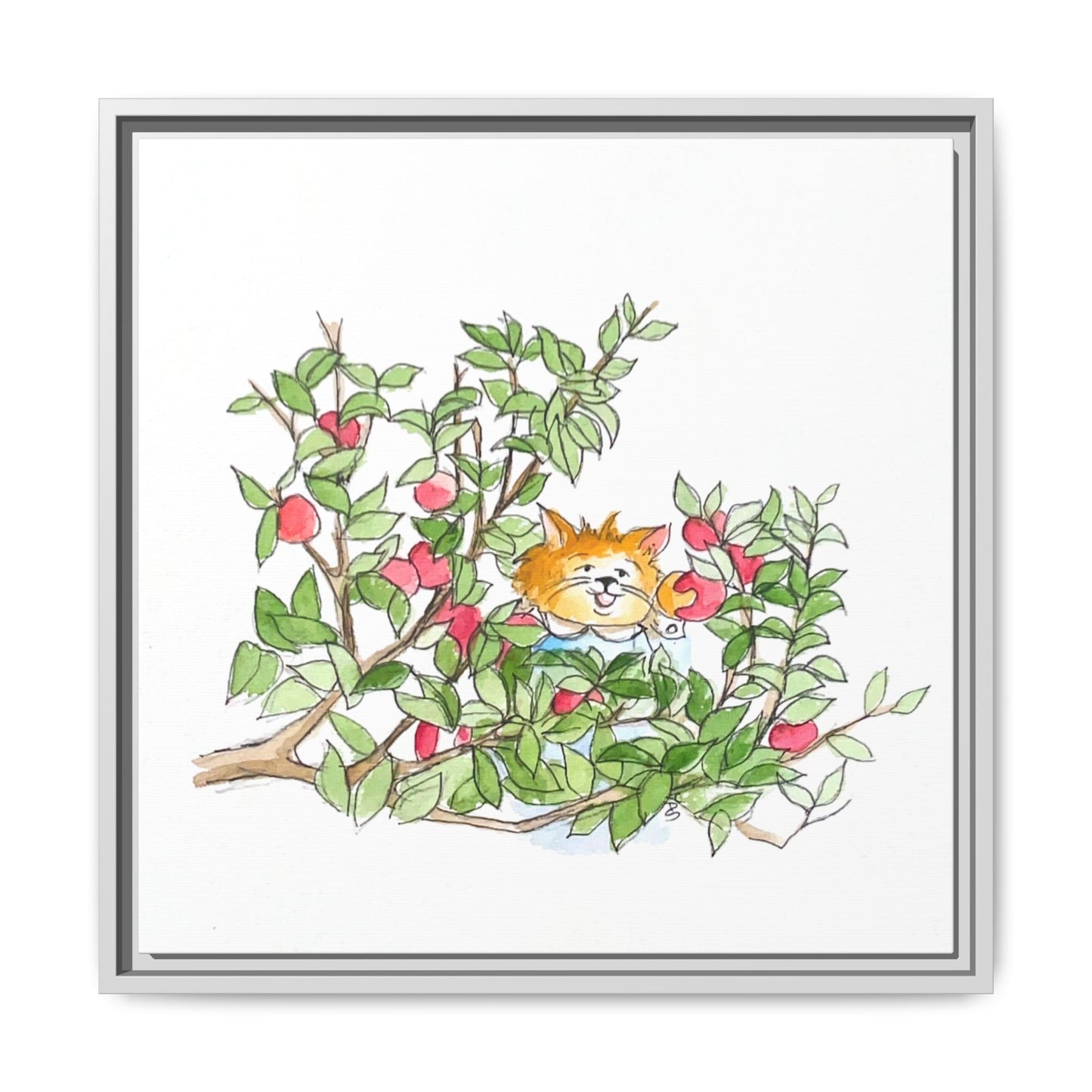 Kitty Fun Matte Canvas Framed