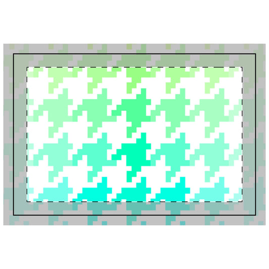 Houndstooth Fun in Green and Aqua Poly Quilted Placemat
