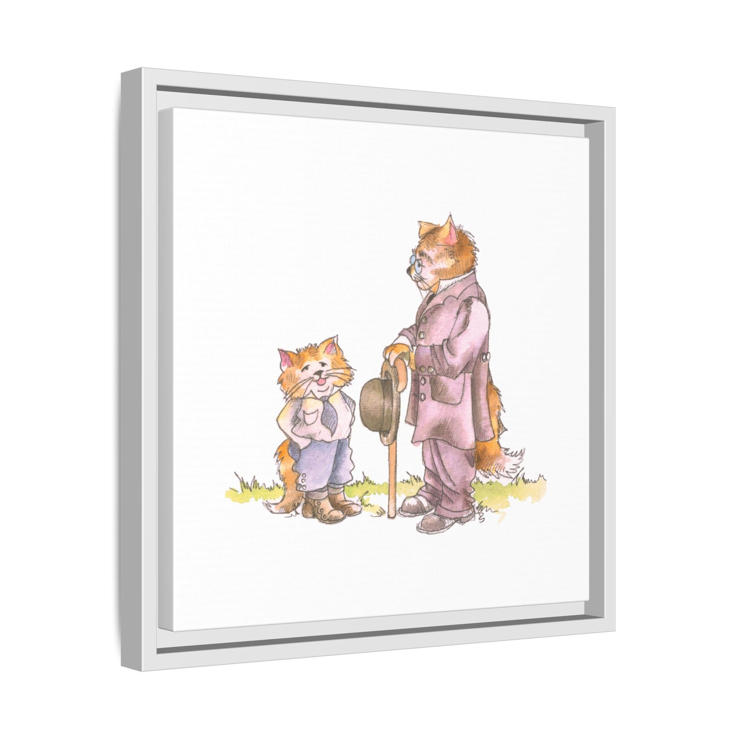 Kitty Fun Matte Canvas Framed