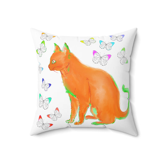 Colorful Cats & Dog  Polyester Square Pillow Joy shared...