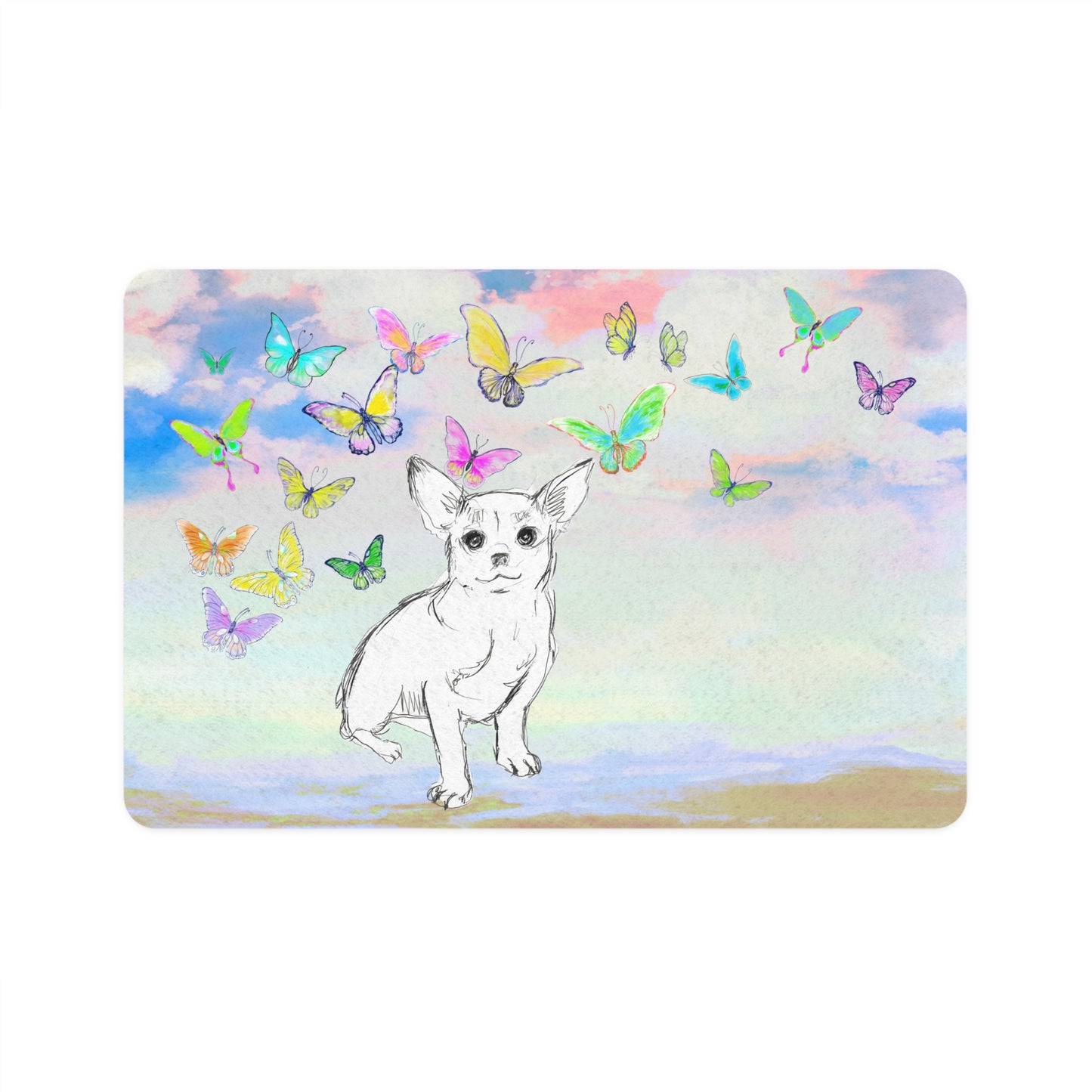 Dogi Butterfly Flutter Pet Food Mat Chihuahua