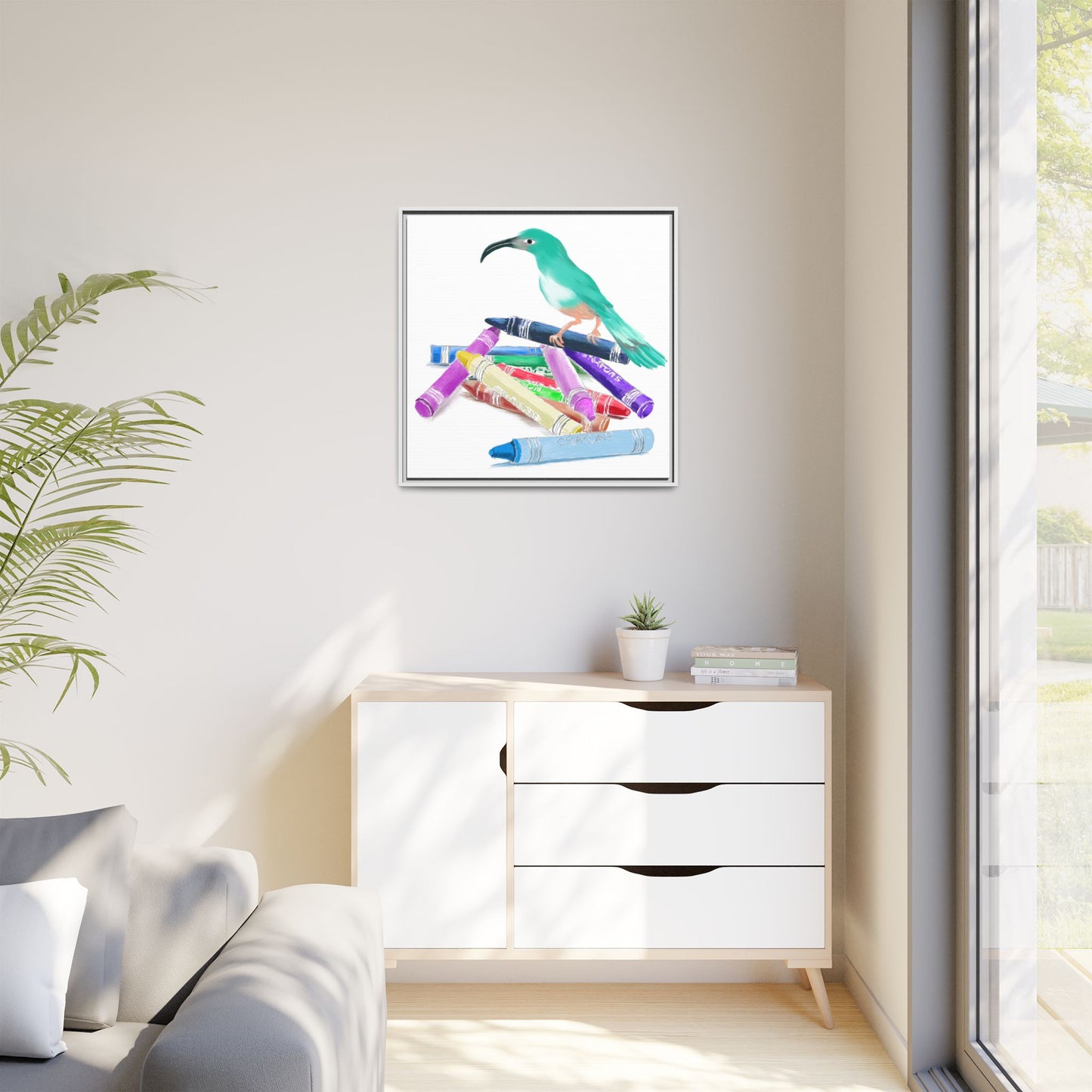 Jolly Birds Matte Canvas Framed