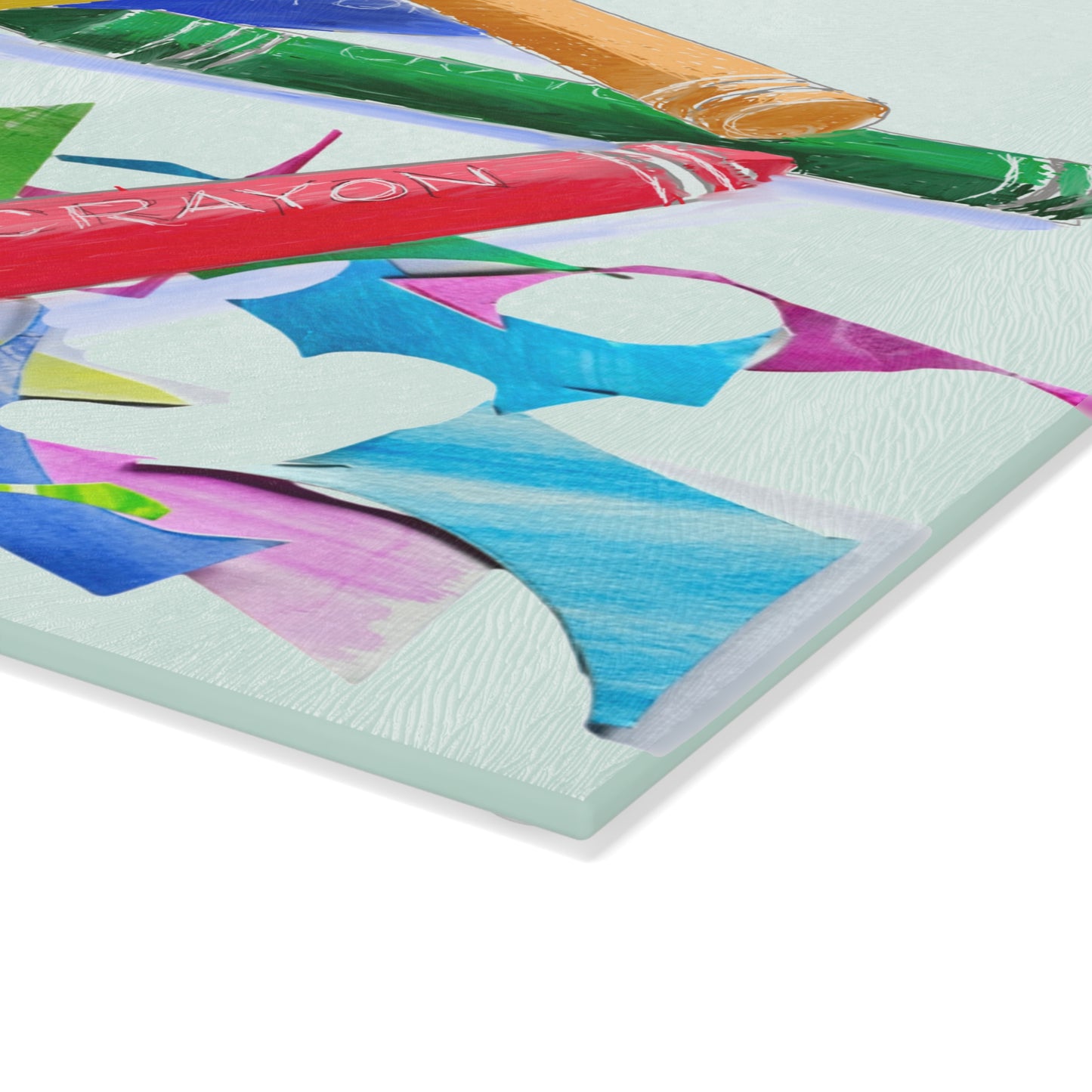 Glass Cutting Board Crayon Cut-Up