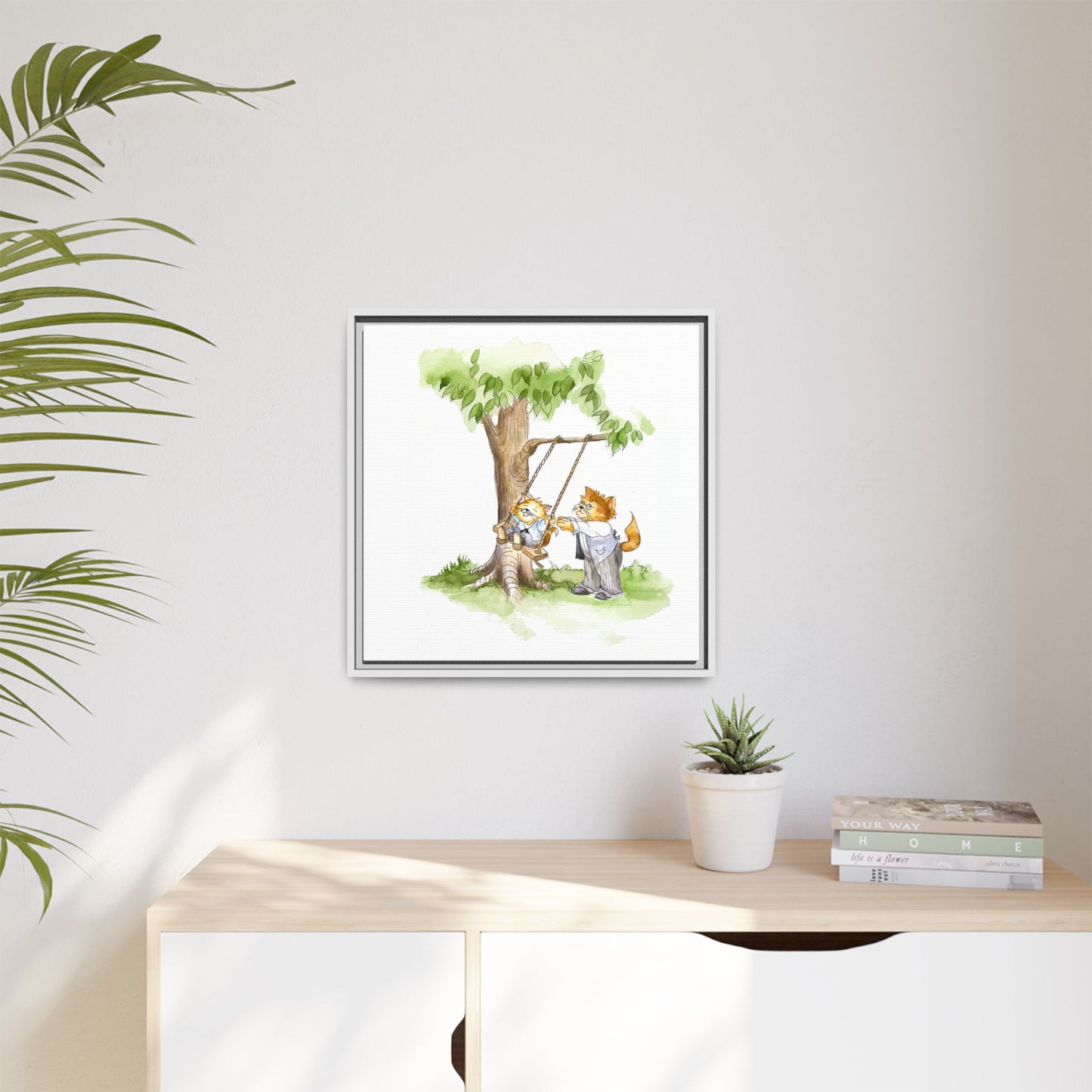 Kitty Fun Matte Canvas Framed