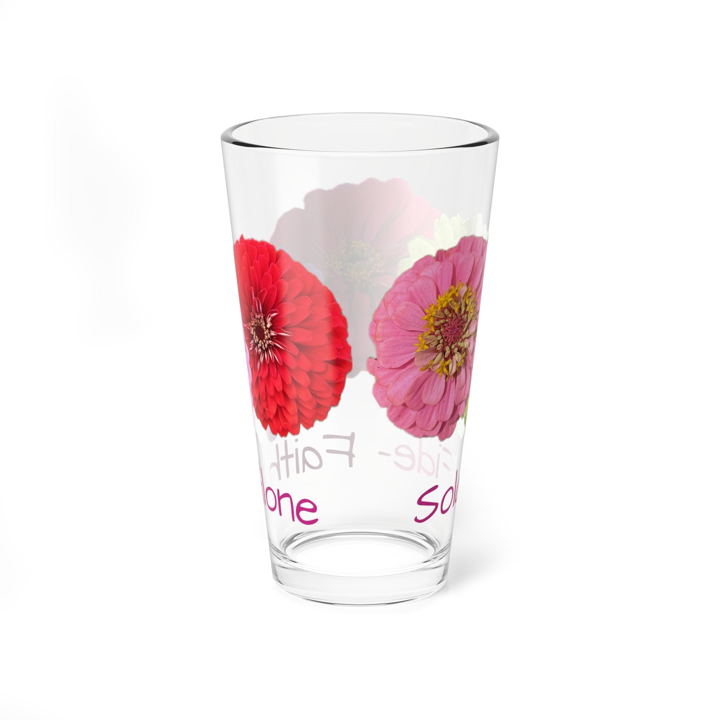 Zinnia Pint Glass Sola Fide -Faith Alone