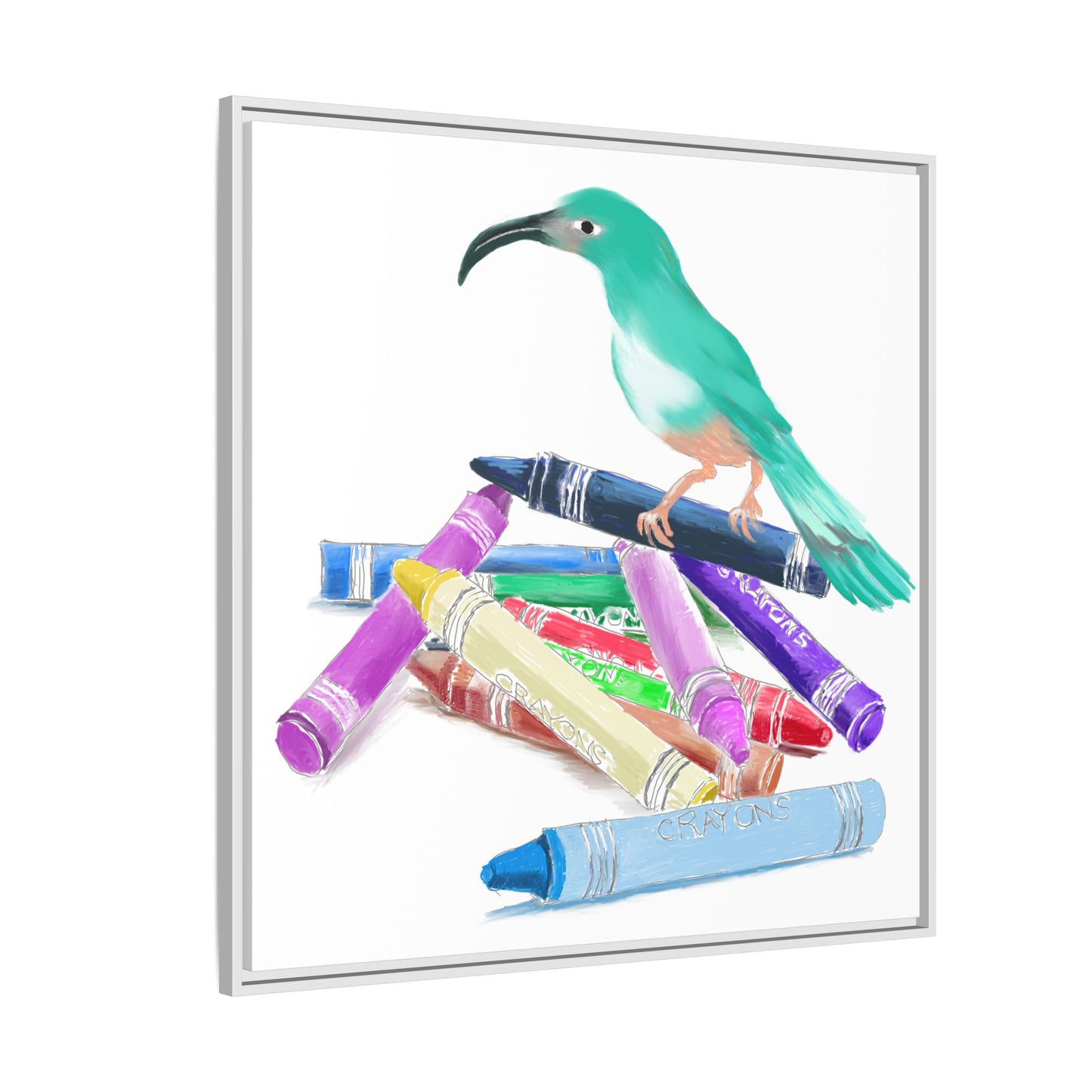 Jolly Birds Matte Canvas Framed