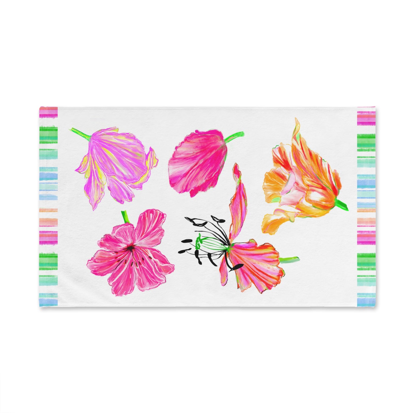 Dancing Tulips Hand Towel Multi-color