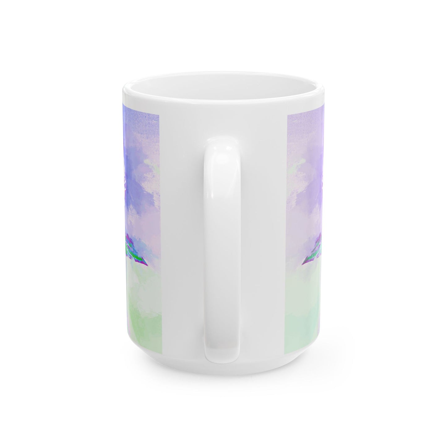 Zinnia Color Splash Mug Purple “Dare to Be Brave”