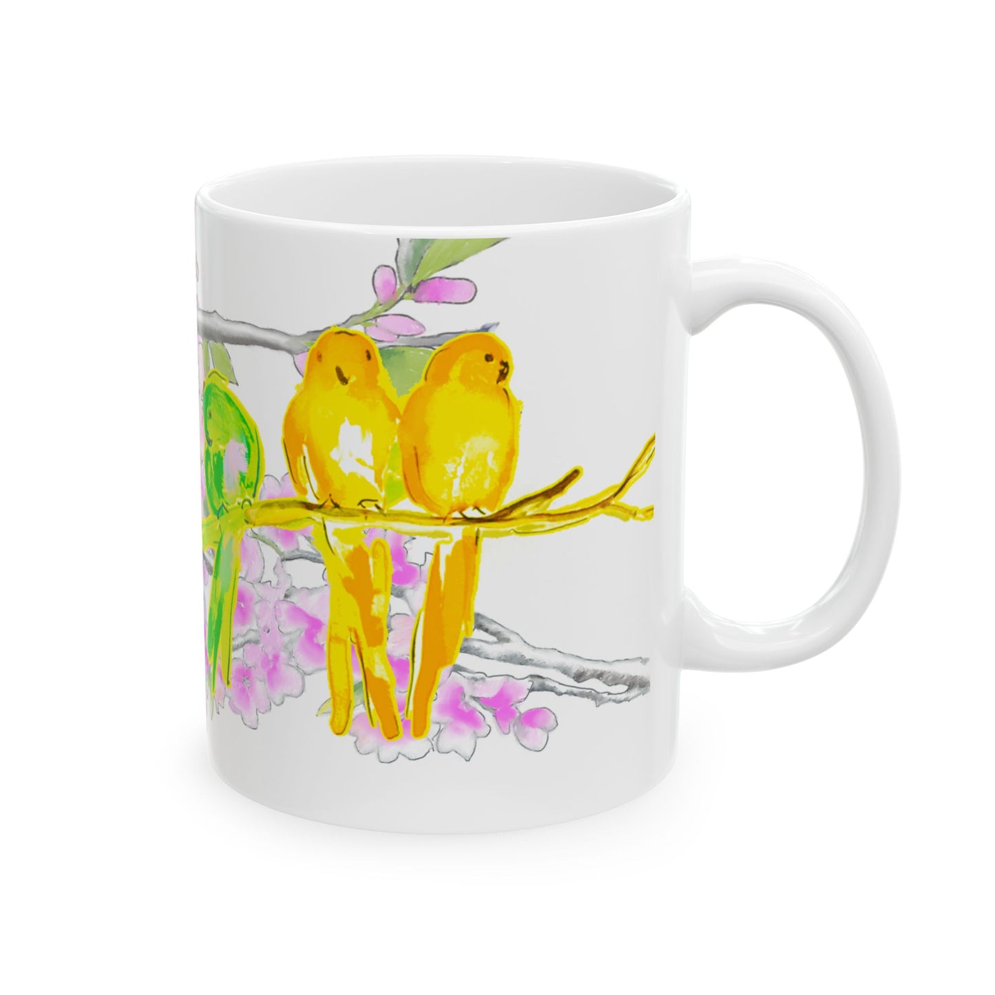 Blossoms & Birds Ceramic Mugs