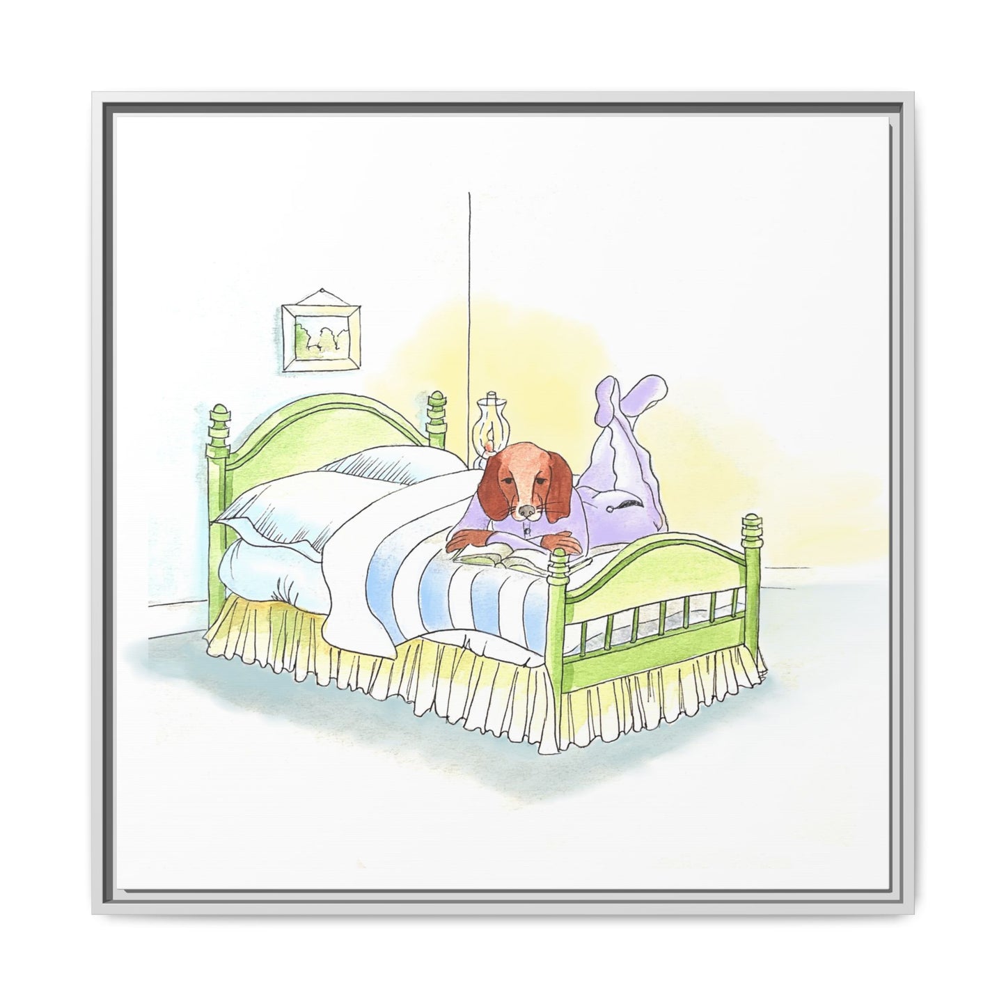 Dogi Fun Matte Canvas Framed