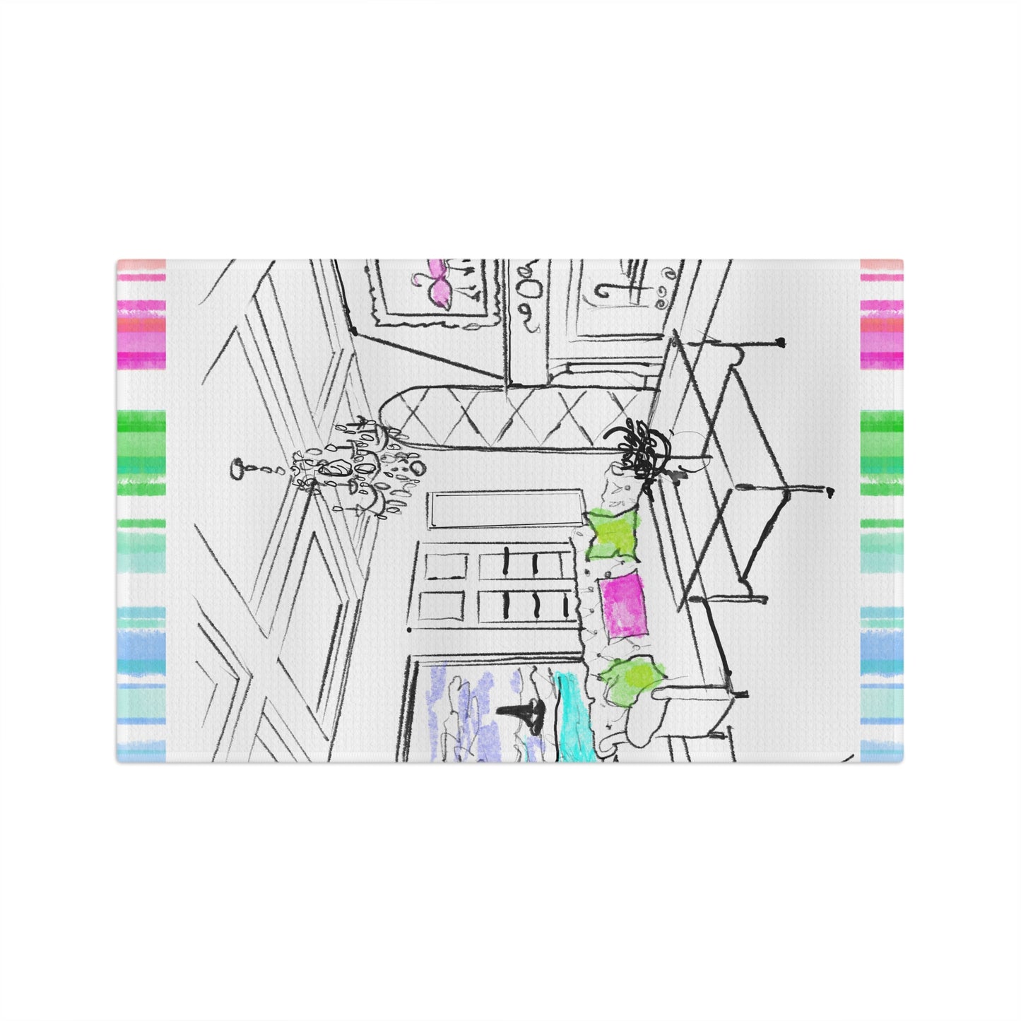 Dish Towels Microfiber Decor Illustration