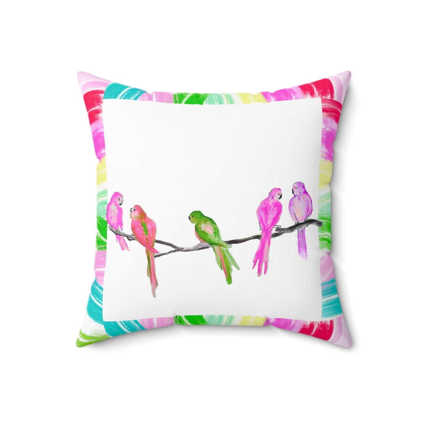 Mega Dot Polyester Square Pillow How great is your goodness Birds