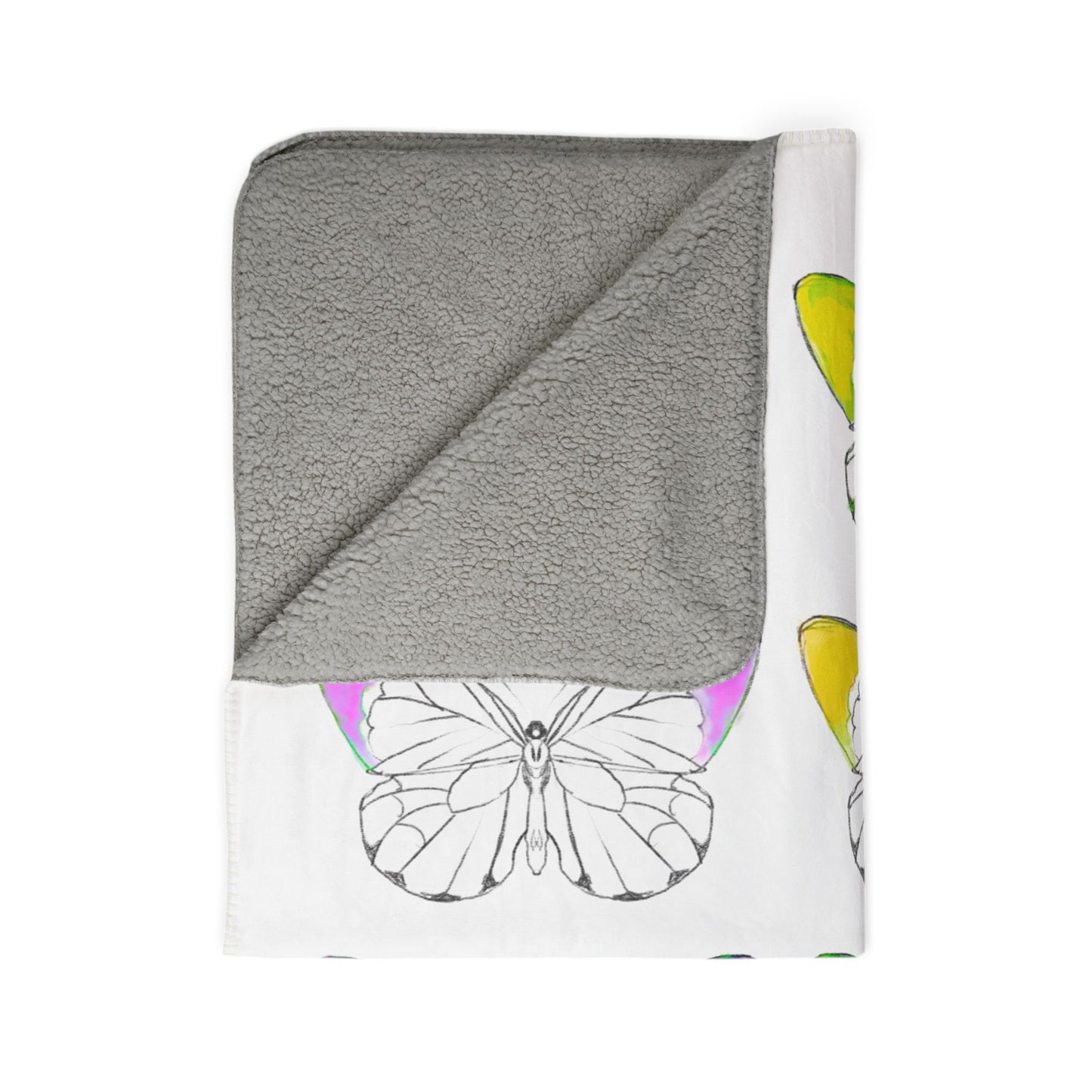 Fleece Sherpa Blanket Chromatic Flutter