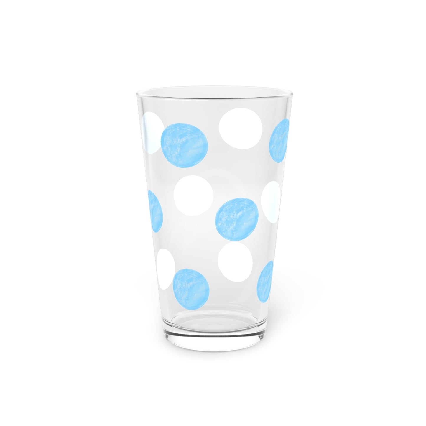 Polka Dot in Baby Blue, Pint Glass, 16oz