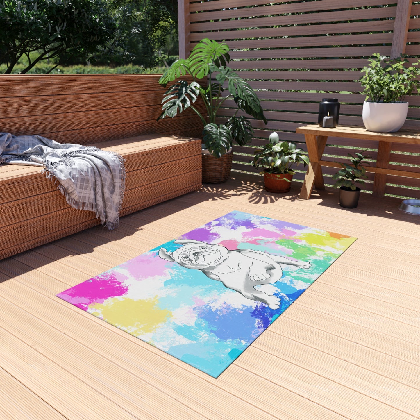 Indoor/Outdoor Rugs Color Dog Splash