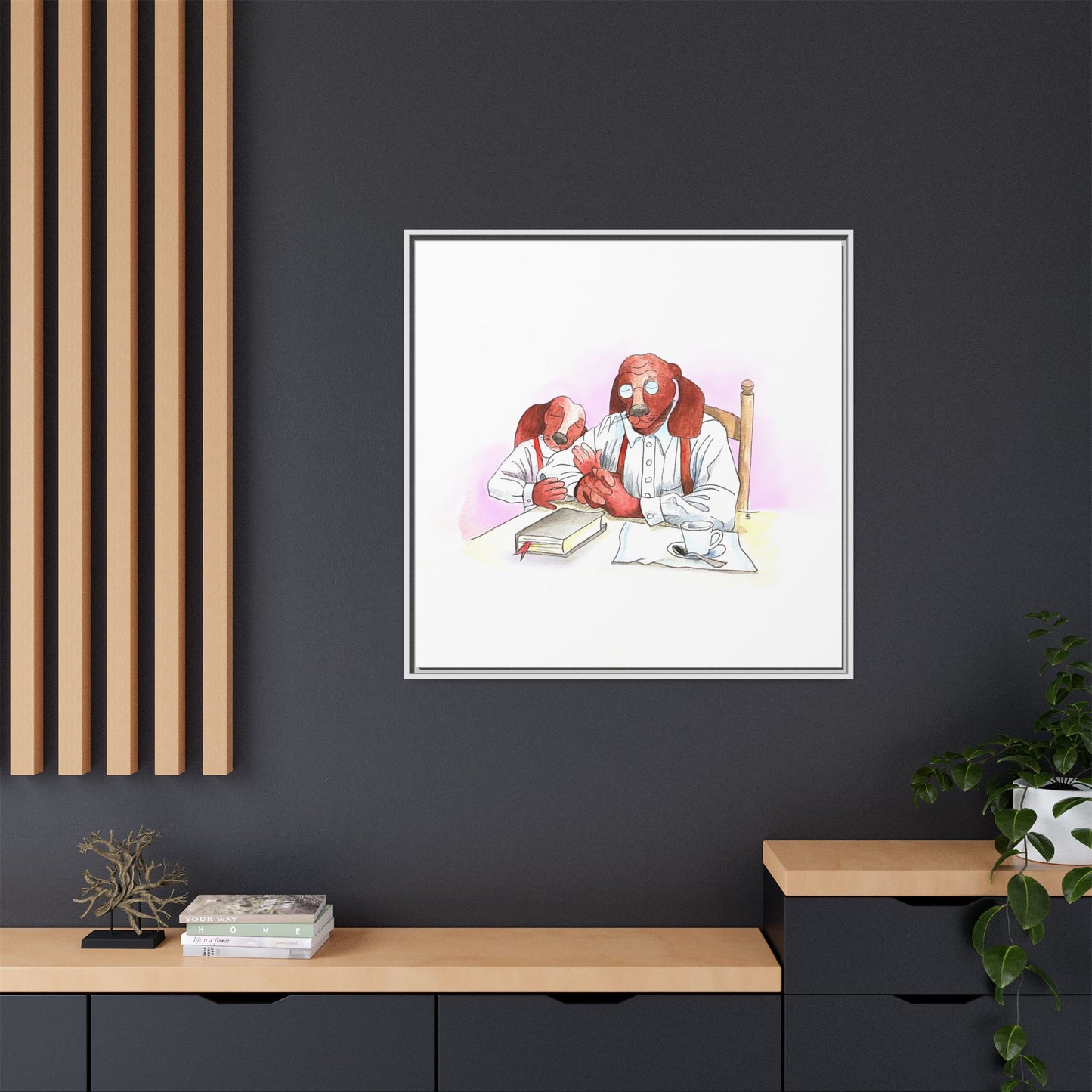 Dogi Fun Matte Canvas Framed