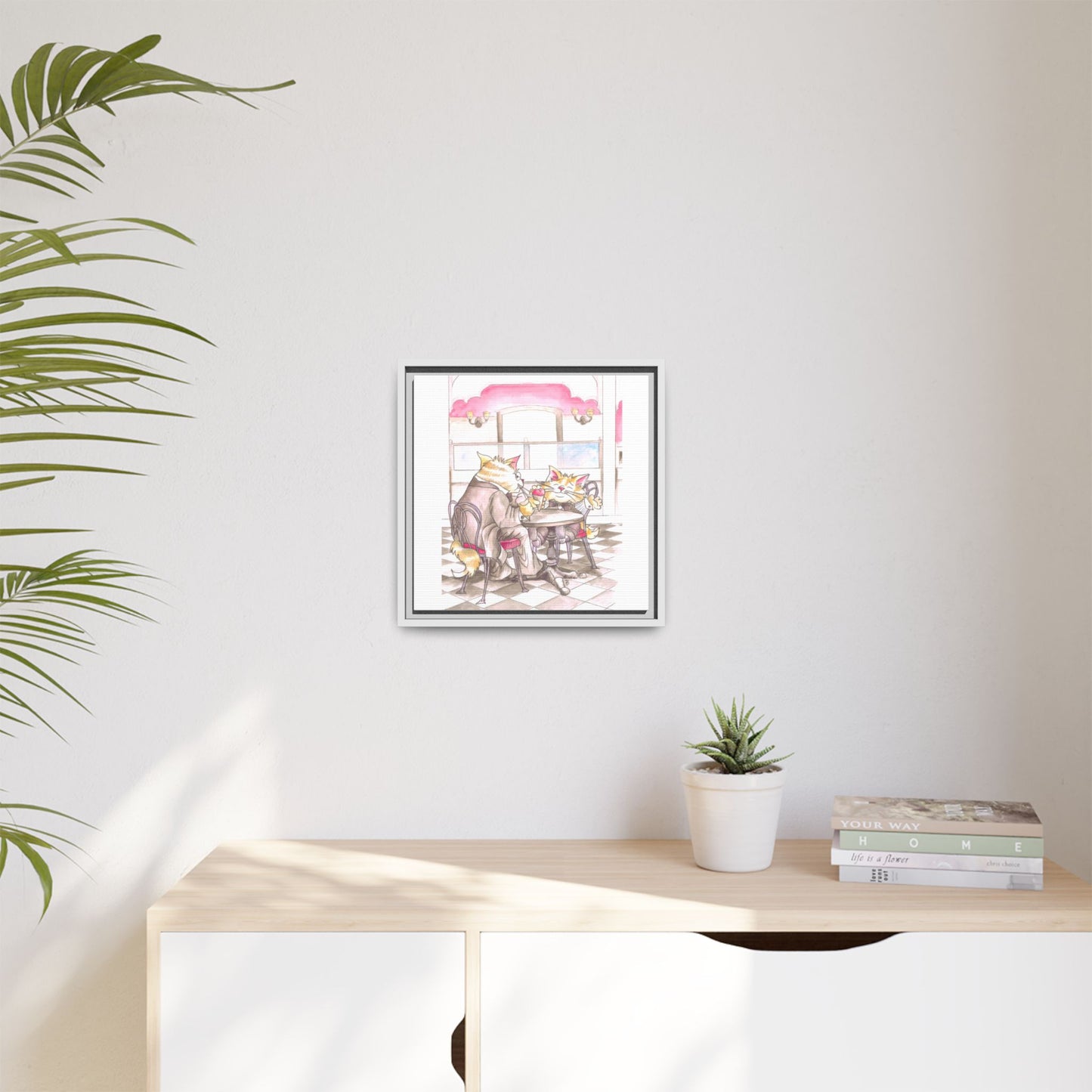 Kitty Fun Matte Canvas Framed