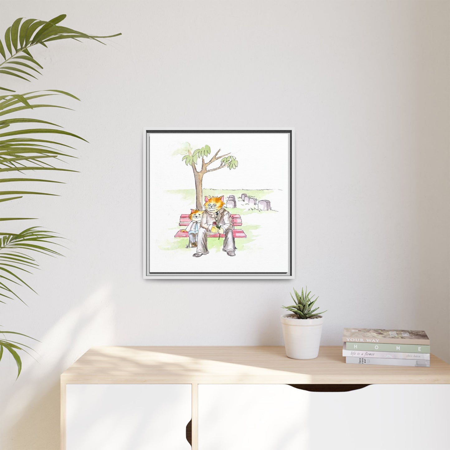 Kitty Fun Matte Canvas Framed