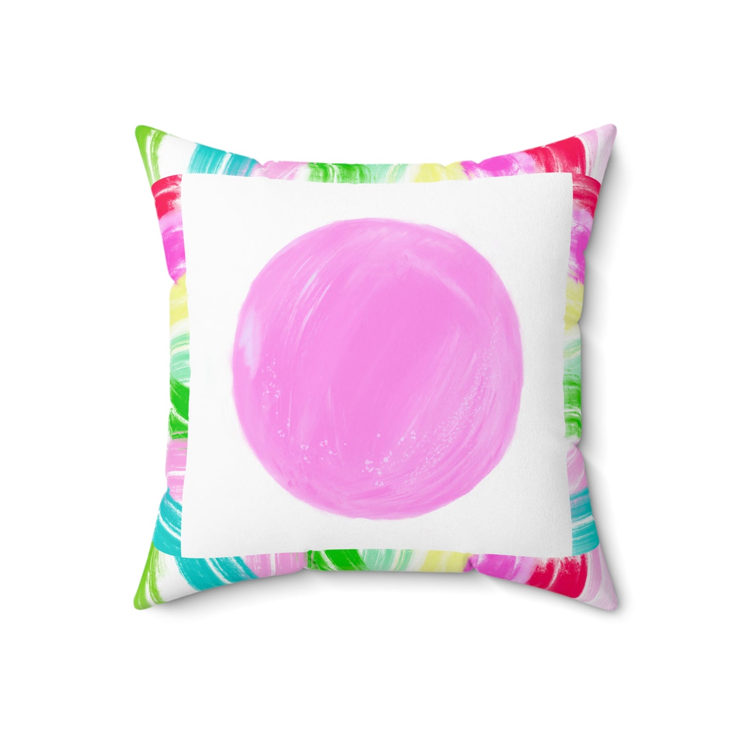 Mega Dot Polyester Square Pillow Birds