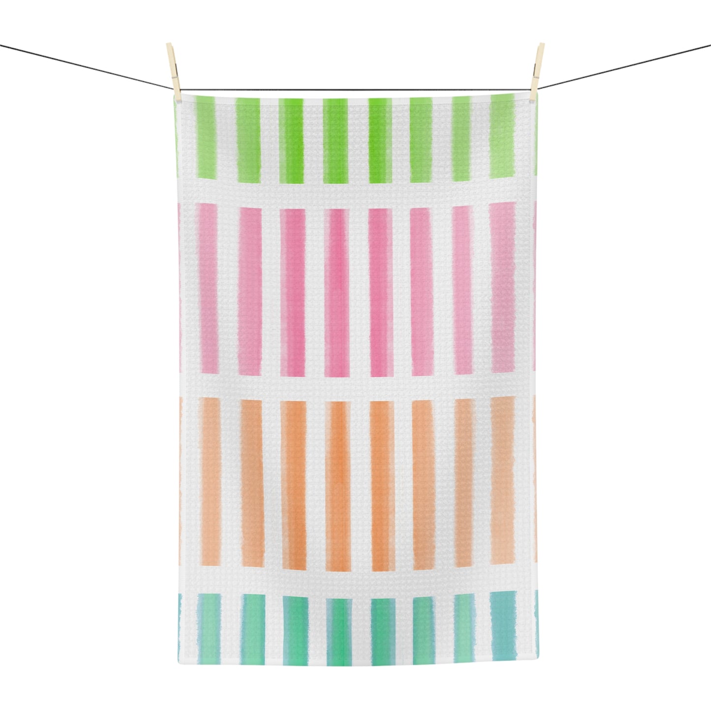 Watercolor Stripes Tea Towel