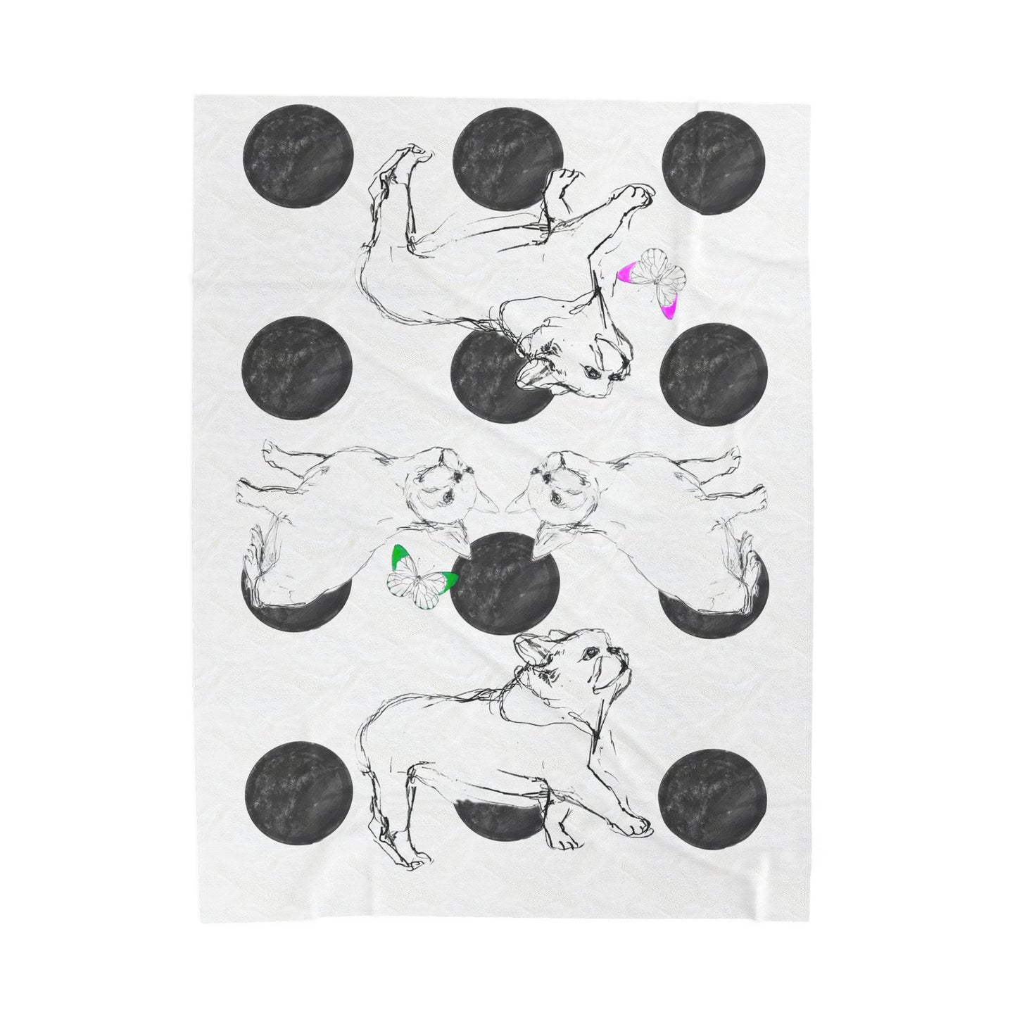 Dogi Fun Velveteen Plush Blanket Bulldogs