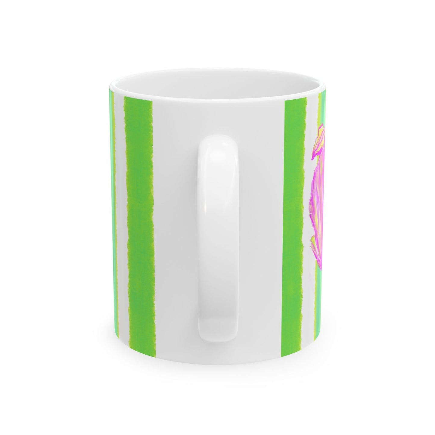 Dancing Tulips Mug Green Pink