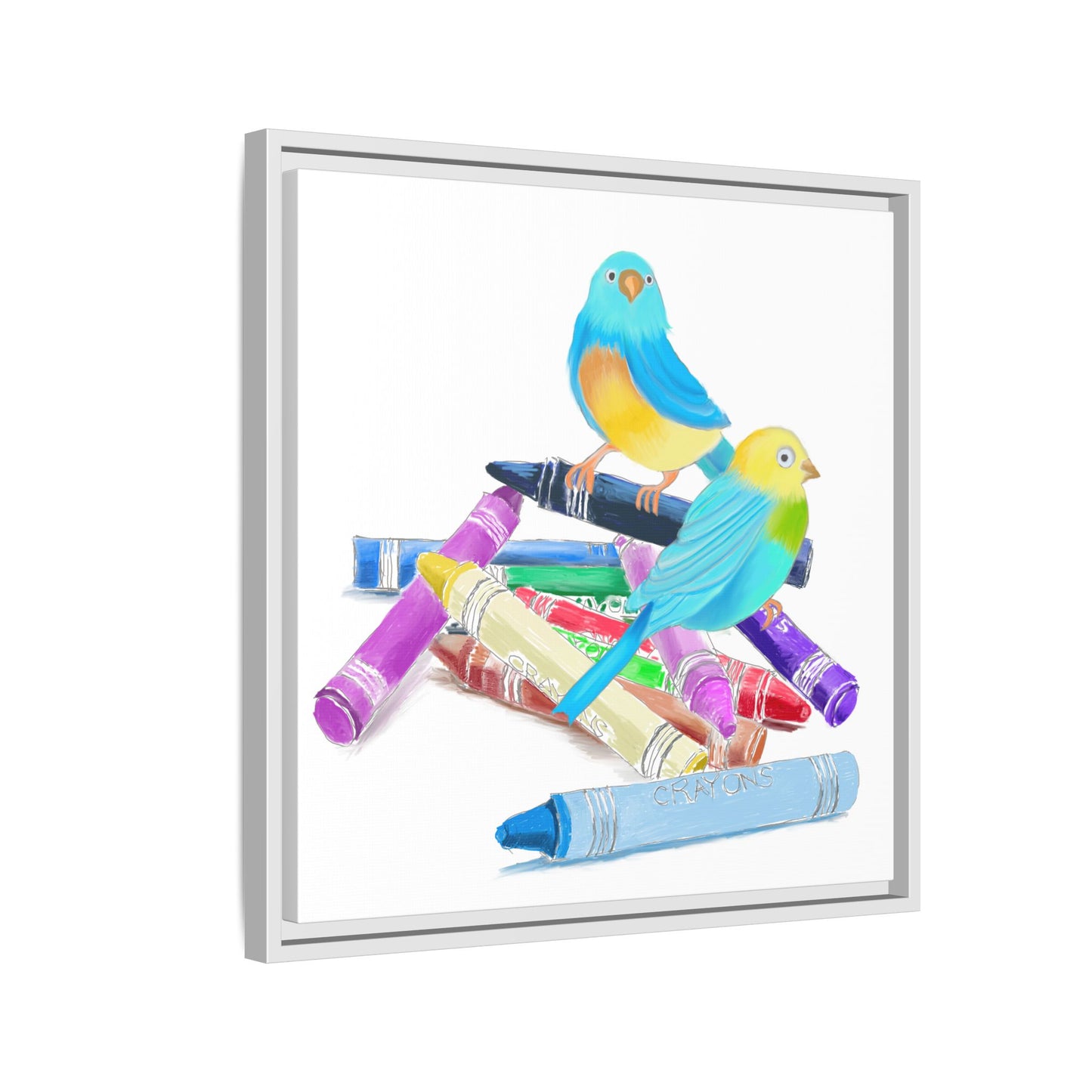 Jolly Birds Matte Canvas Framed