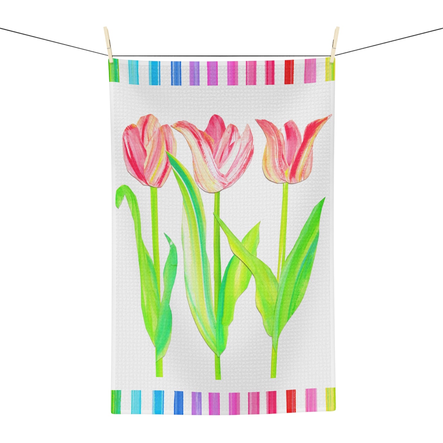 Vibrant Tulip Microfiber Tea Towel
