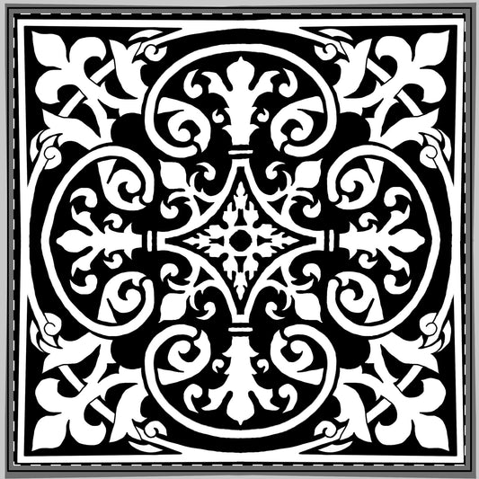 Scrollwork Tablecloths Black