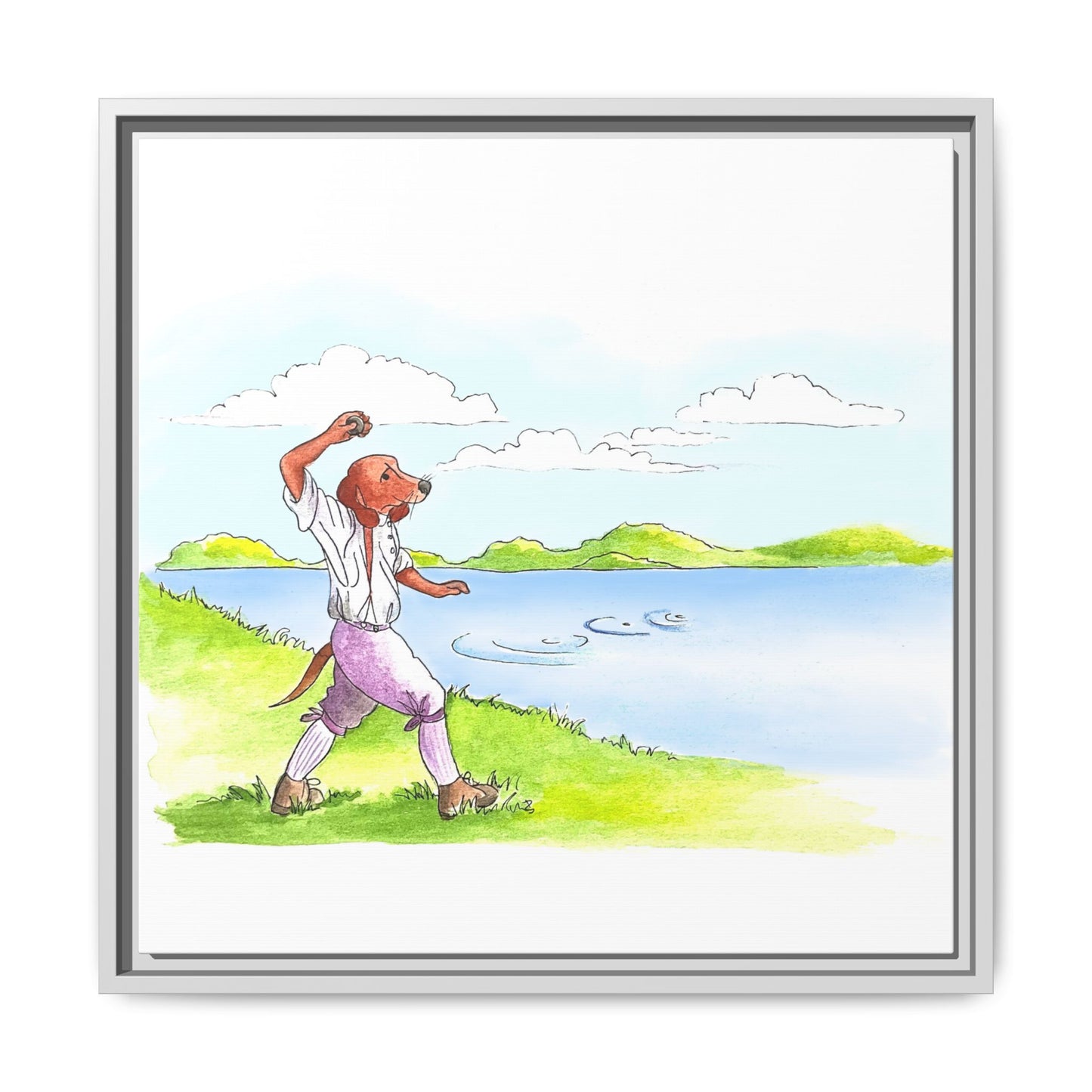 Dogi Fun Matte Canvas Framed