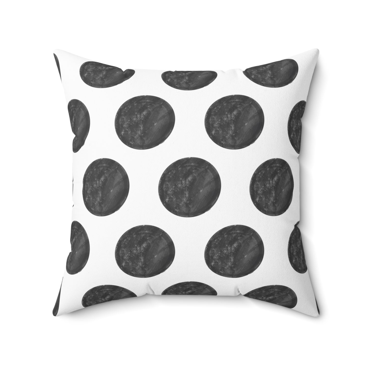 Polka Dot Palette Polyester Square Pillow Black
