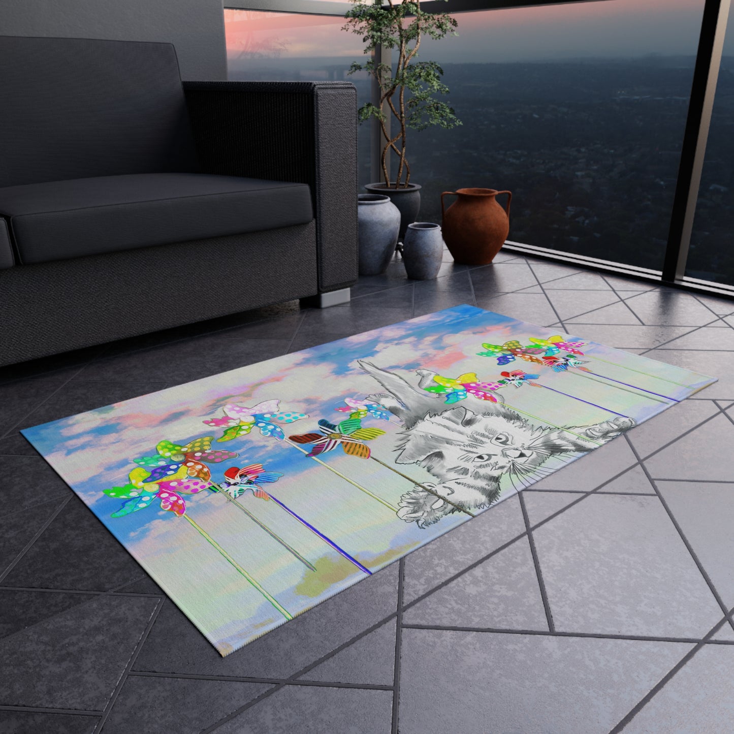 Pinwheels Indoor/Outdoor Rug