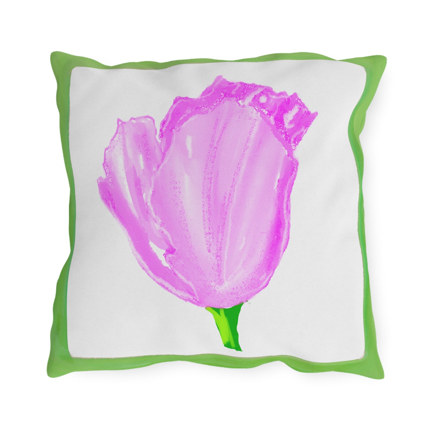 Vibrant Tulips Outdoor Pillows