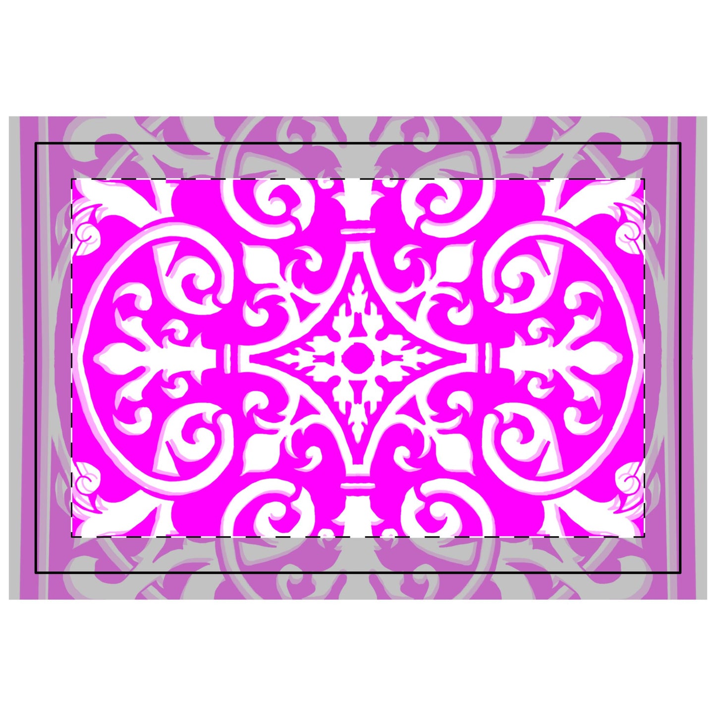 Quilted Placemat Hand-Drawn Classic